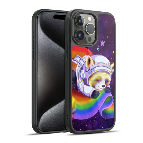 Carla Morrow Rainbow Animals Red Panda Sleeping Gel Armour Case For Apple iPhone 15 Pro Max