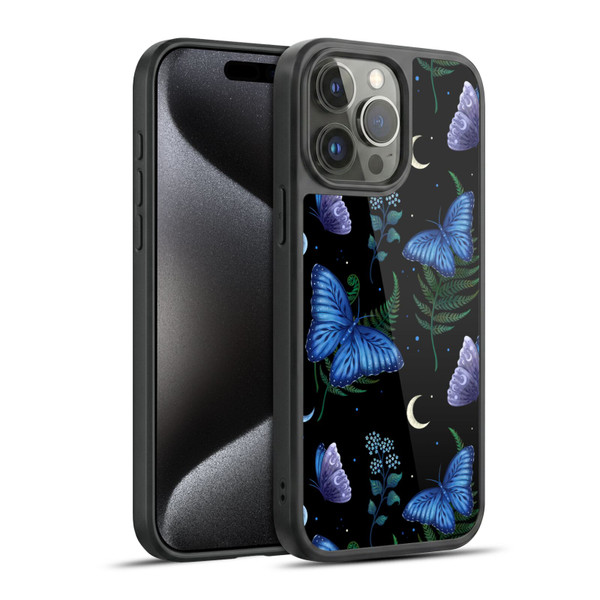 Episodic Drawing Pattern Blue Morpho Butterfly Gel Armour Case For Apple iPhone 15 Pro Max