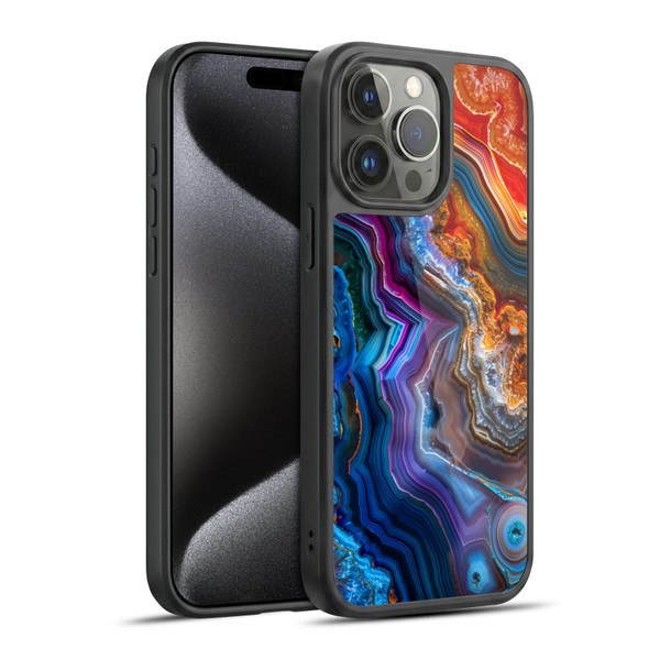 Haroulita Agates Multicolor Gel Armour Case For Apple iPhone 15 Pro Max