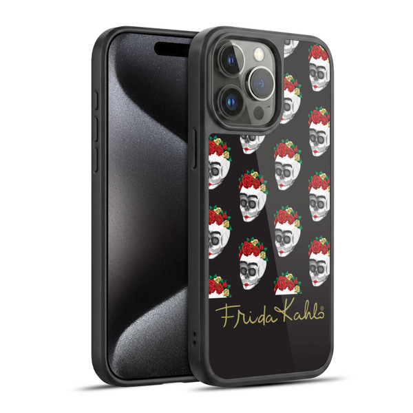 Frida Kahlo Roses Skull Pattern Gel Armour Case For Apple iPhone 15 Pro Max