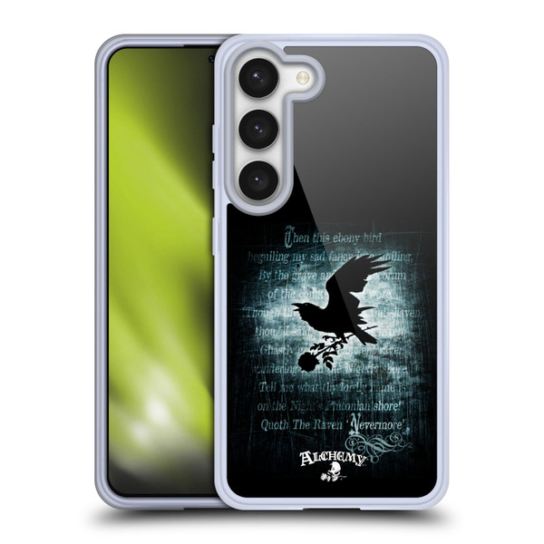 Alchemy Gothic Wing Nevermore Soft Gel Case for Samsung Galaxy S23 5G & MagSafe