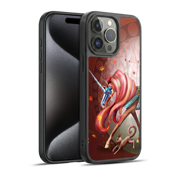 Rose Khan Unicorns Autumn Orange Gel Armour Case For Apple iPhone 15 Pro Max