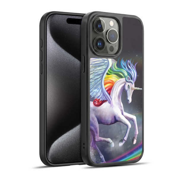 Rose Khan Unicorns Rainbow Dancer Gel Armour Case For Apple iPhone 15 Pro Max