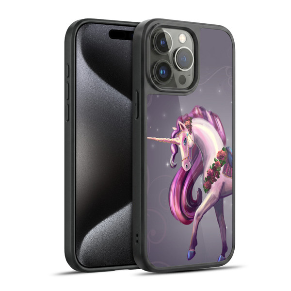 Rose Khan Unicorns Rose Red Gel Armour Case For Apple iPhone 15 Pro Max