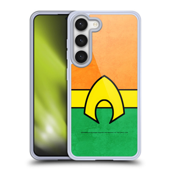 Aquaman DC Comics Logo Uniform 2 Soft Gel Case for Samsung Galaxy S23 5G & MagSafe