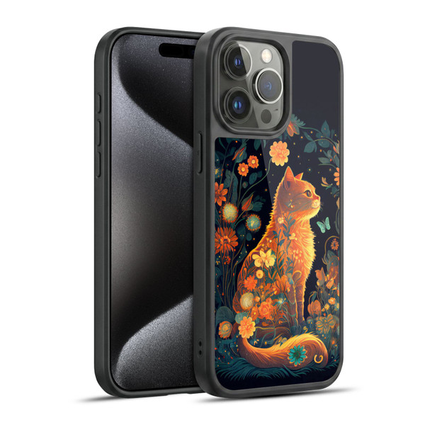 JK Stewart Key Art Orange Cat Sitting Gel Armour Case For Apple iPhone 15 Pro Max