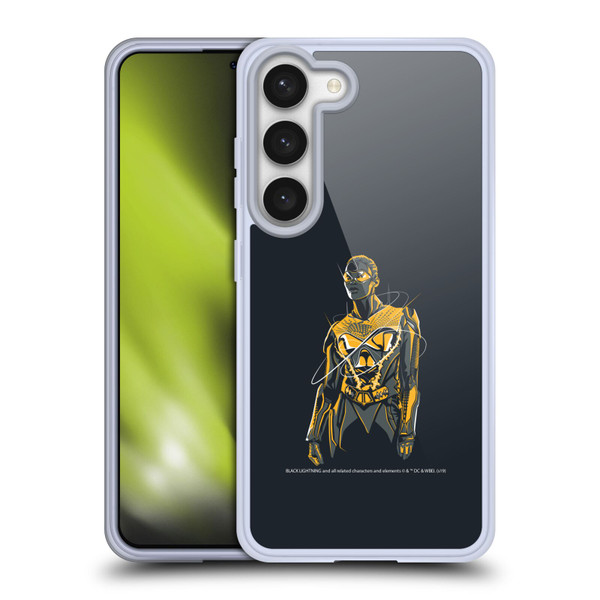 Black Lightning Key Art Thunder Soft Gel Case for Samsung Galaxy S23 5G & MagSafe