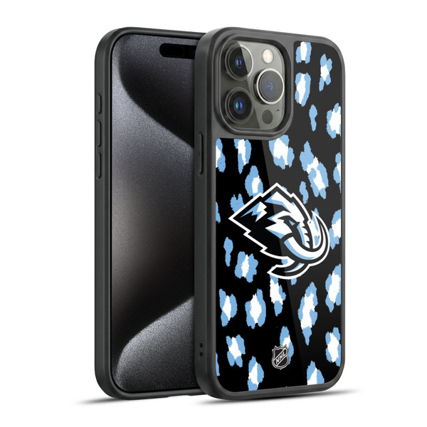 NHL Utah Mammoth Leopard Pattern Gel Armour Case For Apple iPhone 15 Pro Max