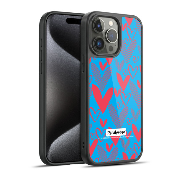 P.D. Moreno Patterns Hearts 2 Gel Armour Case For Apple iPhone 15 Pro Max