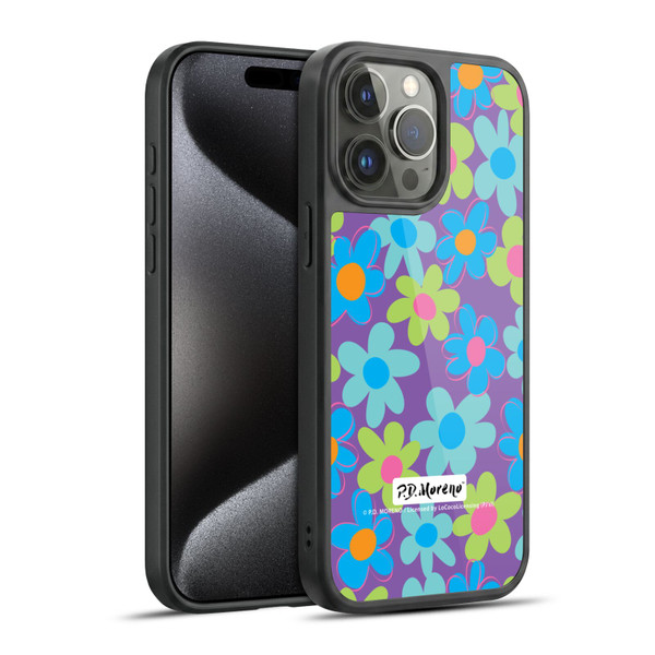 P.D. Moreno Patterns Purple Gel Armour Case For Apple iPhone 15 Pro Max