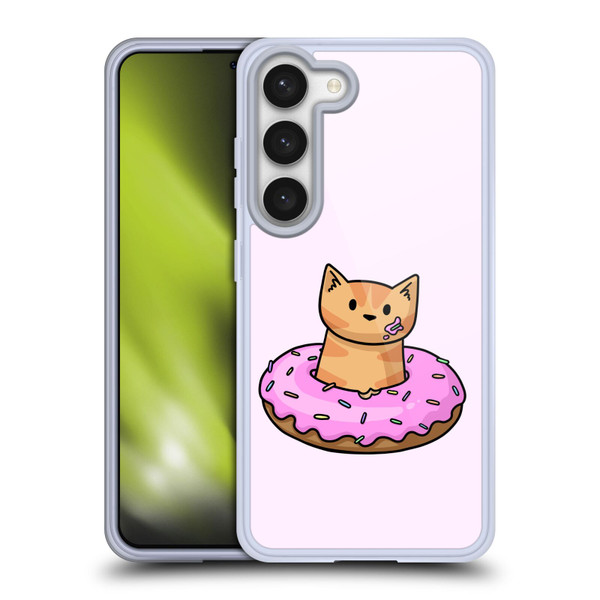 Beth Wilson Doodlecats Donut Soft Gel Case for Samsung Galaxy S23 5G & MagSafe