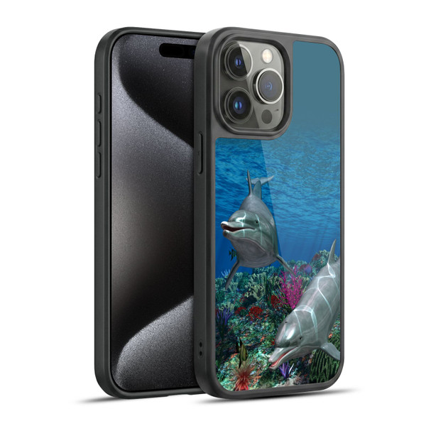 Simone Gatterwe Dolphins Twins Gel Armour Case For Apple iPhone 15 Pro Max