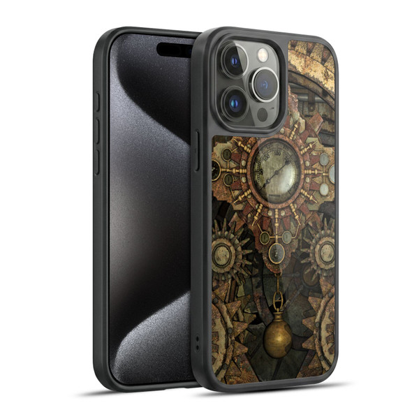 Simone Gatterwe Steampunk Rusty Vintage Gears Gel Armour Case For Apple iPhone 15 Pro Max
