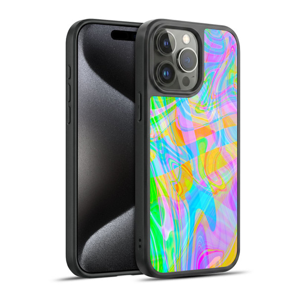 Suzan Lind Marble Abstract Rainbow Gel Armour Case For Apple iPhone 15 Pro Max
