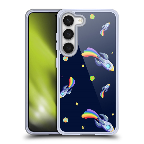 Carla Morrow Patterns Rocketship Soft Gel Case for Samsung Galaxy S23 5G & MagSafe
