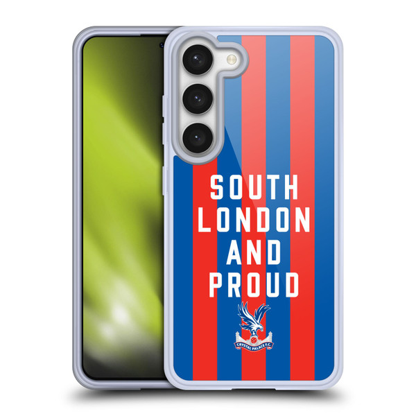 Crystal Palace FC 2025 Cup Final South London & Proud Soft Gel Case for Samsung Galaxy S23 5G & MagSafe