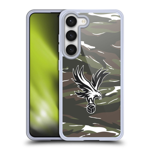 Crystal Palace FC Crest Woodland Camouflage Soft Gel Case for Samsung Galaxy S23 5G & MagSafe