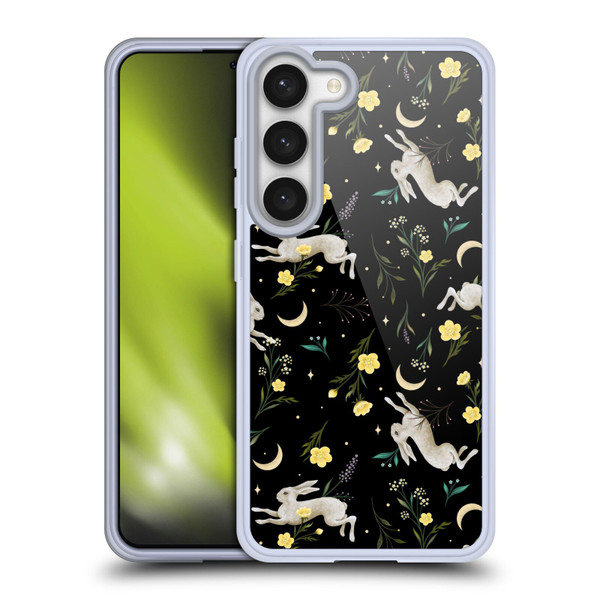 Episodic Drawing Pattern Bunny Night Soft Gel Case for Samsung Galaxy S23 5G & MagSafe