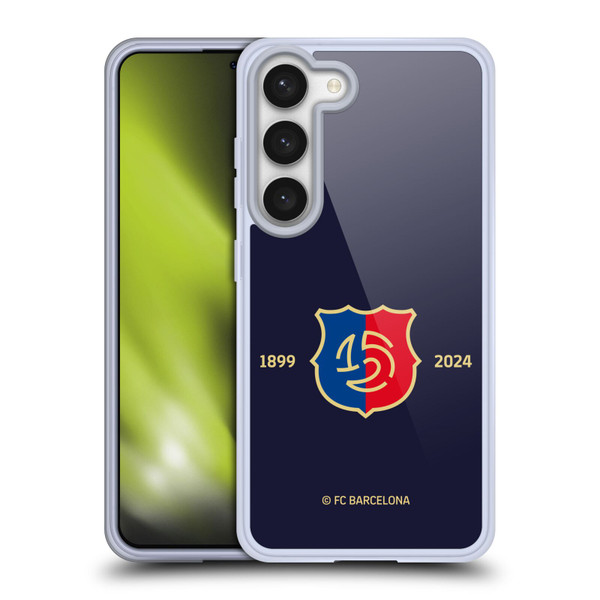 FC Barcelona 125th Anniversary Logo Stack Soft Gel Case for Samsung Galaxy S23 5G & MagSafe