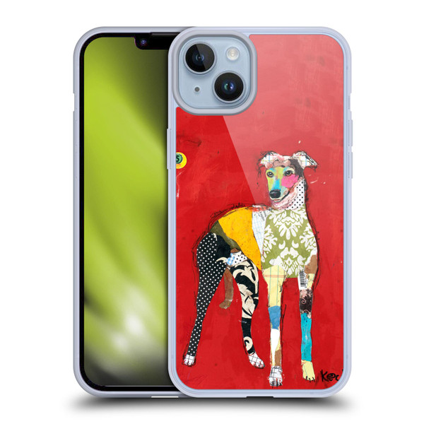 Michel Keck Dogs 2 Greyhound Soft Gel Case for Apple iPhone 14 Plus