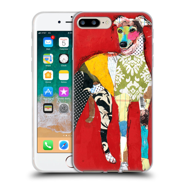 Michel Keck Dogs 2 Greyhound Soft Gel Case for Apple iPhone 7 Plus / iPhone 8 Plus