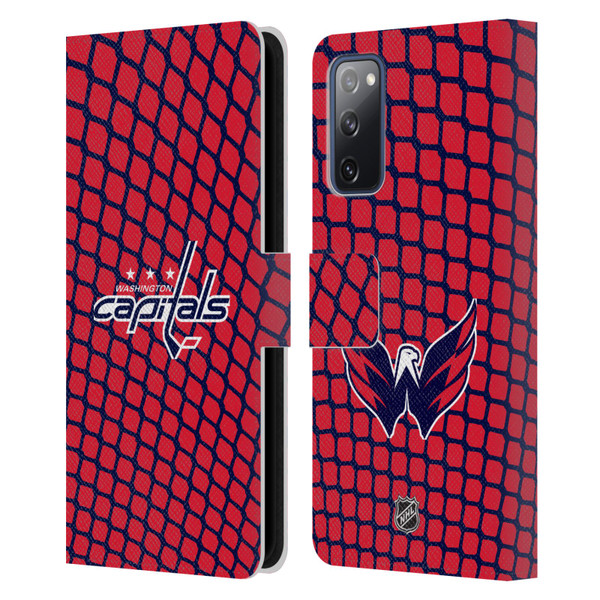NHL Washington Capitals Net Pattern Leather Book Wallet Case Cover For Samsung Galaxy S20 FE / 5G
