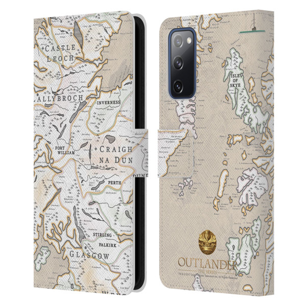 Outlander Seals And Icons Map Leather Book Wallet Case Cover For Samsung Galaxy S20 FE / 5G