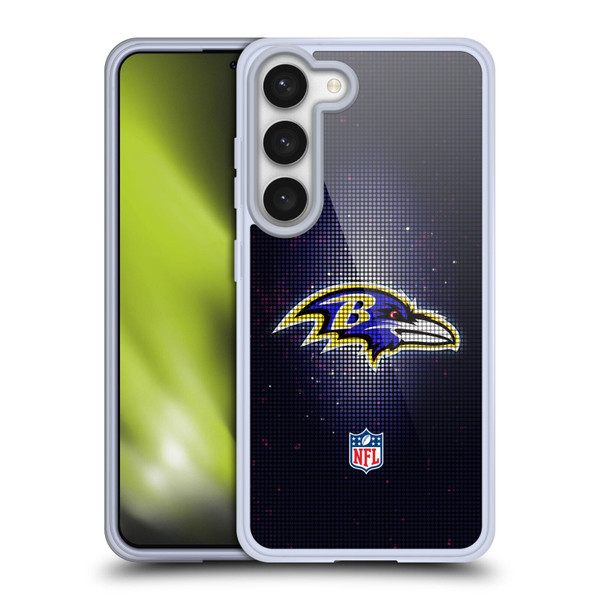 NFL Baltimore Ravens Artwork LED Soft Gel Case for Samsung Galaxy S23 5G & MagSafe