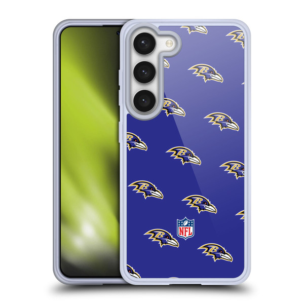 NFL Baltimore Ravens Artwork Patterns Soft Gel Case for Samsung Galaxy S23 5G & MagSafe