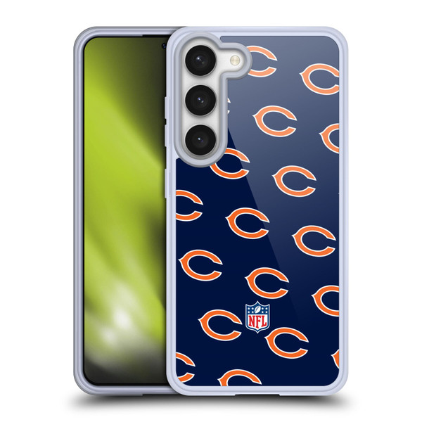 NFL Chicago Bears Artwork Patterns Soft Gel Case for Samsung Galaxy S23 5G & MagSafe