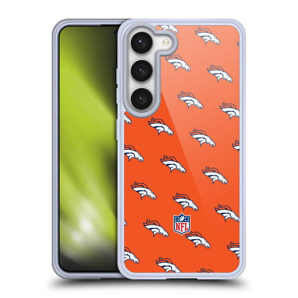 NFL Denver Broncos Artwork Patterns Soft Gel Case for Samsung Galaxy S23 5G & MagSafe