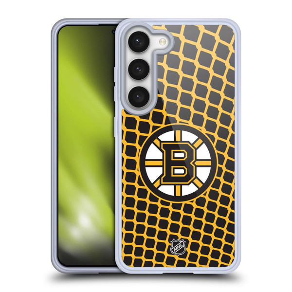 NHL Boston Bruins Net Pattern Soft Gel Case for Samsung Galaxy S23 5G & MagSafe