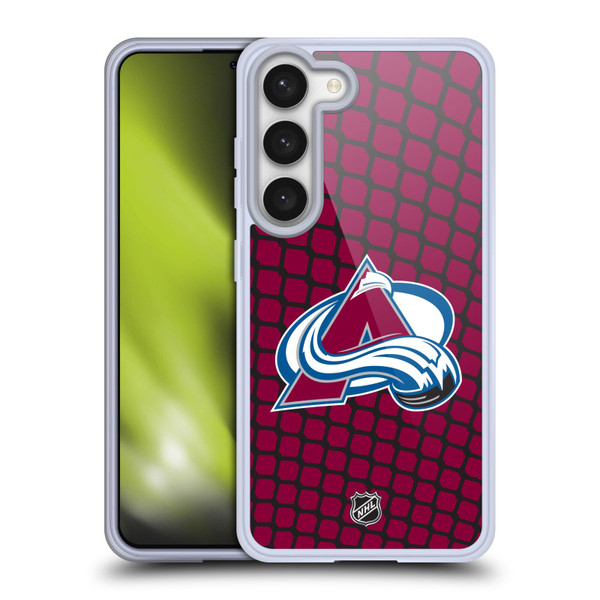 NHL Colorado Avalanche Net Pattern Soft Gel Case for Samsung Galaxy S23 5G & MagSafe