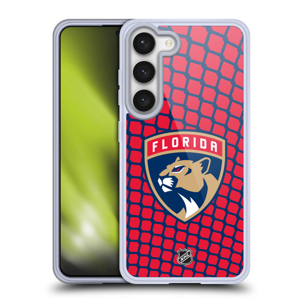 NHL Florida Panthers Net Pattern Soft Gel Case for Samsung Galaxy S23 5G & MagSafe