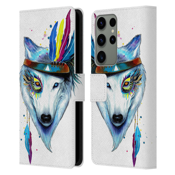 Pixie Cold Animals Warrior Leather Book Wallet Case Cover For Samsung Galaxy S23 Ultra 5G