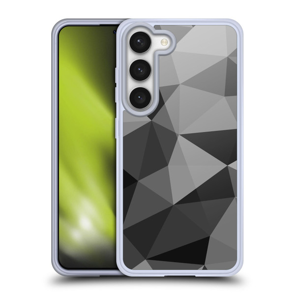 PLdesign Geometric Patterns Dark Gray Mesh Soft Gel Case for Samsung Galaxy S23 5G & MagSafe