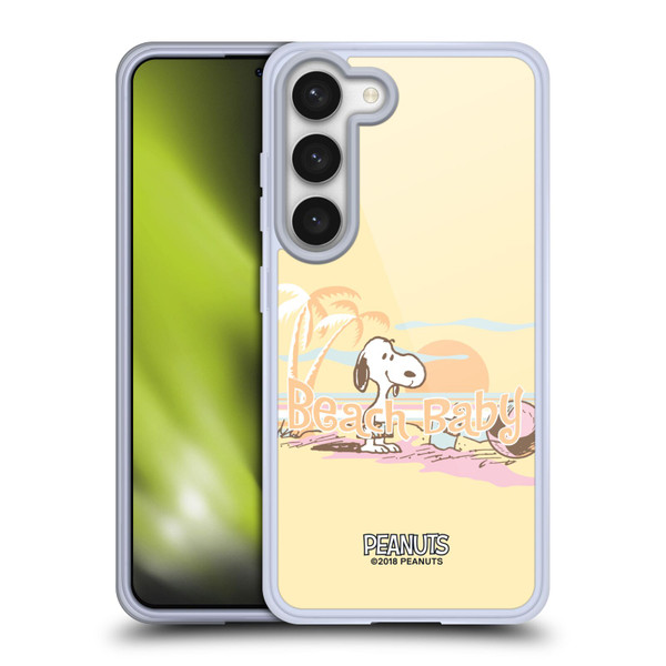 Peanuts Beach Snoopy Sunset Soft Gel Case for Samsung Galaxy S23 5G & MagSafe