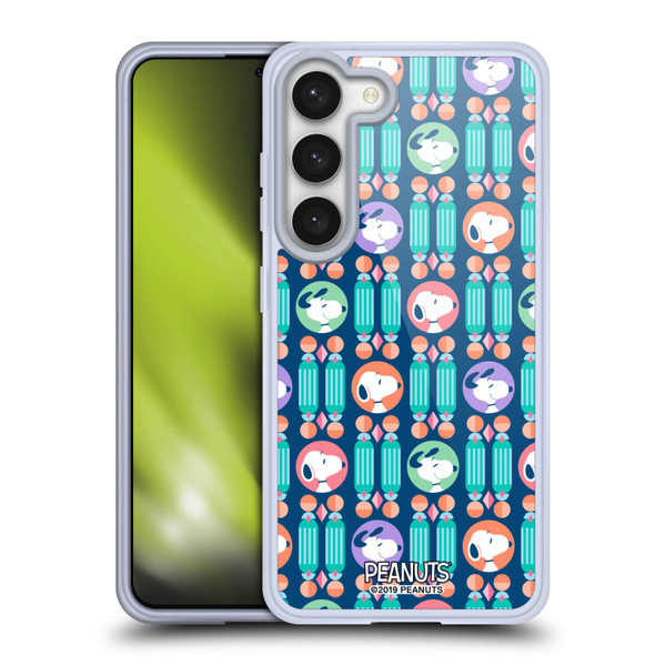 Peanuts Snoopy Deco Dreams Blue Pattern Soft Gel Case for Samsung Galaxy S23 5G & MagSafe