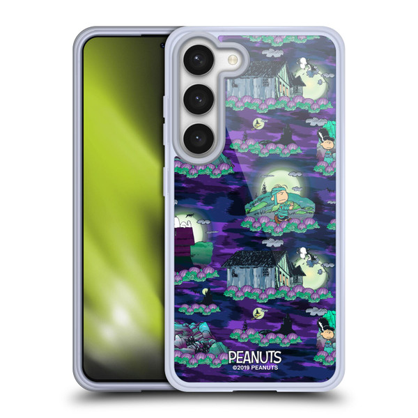 Peanuts Spooktacular Snoopy Patterns Soft Gel Case for Samsung Galaxy S23 5G & MagSafe