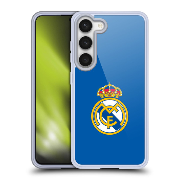 Real Madrid CF Origin Plain Logo Blue Soft Gel Case for Samsung Galaxy S23 5G & MagSafe