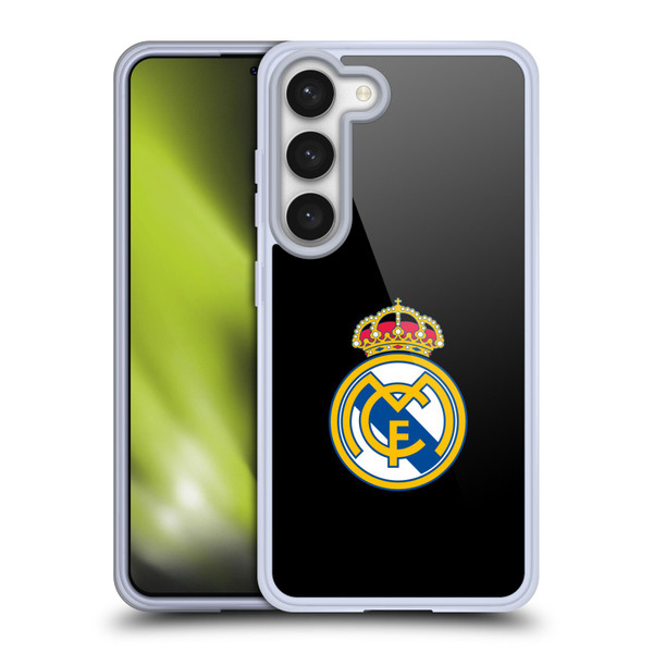 Real Madrid CF Origin Plain Logo Black Soft Gel Case for Samsung Galaxy S23 5G & MagSafe