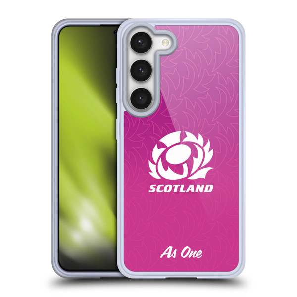 Scotland Rugby Graphics Gradient Pattern Soft Gel Case for Samsung Galaxy S23 5G & MagSafe