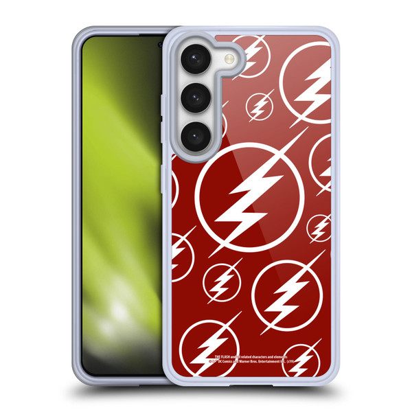 The Flash TV Series Logos Pattern Soft Gel Case for Samsung Galaxy S23 5G & MagSafe