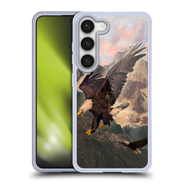 Vincent Hie Key Art Eagle Strike Soft Gel Case for Samsung Galaxy S23 5G & MagSafe