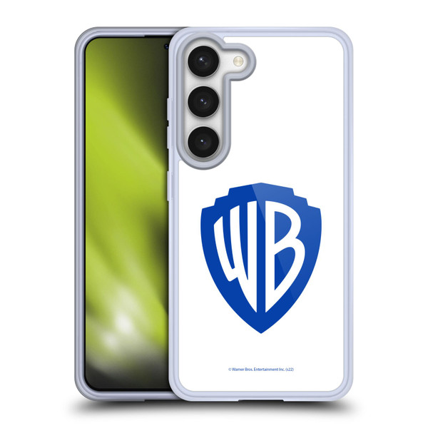 Warner Bros. Shield Logo White Soft Gel Case for Samsung Galaxy S23 5G & MagSafe