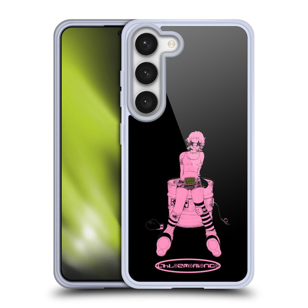 Chloe Moriondo Graphics Pink Soft Gel Case for Samsung Galaxy S23 5G & MagSafe