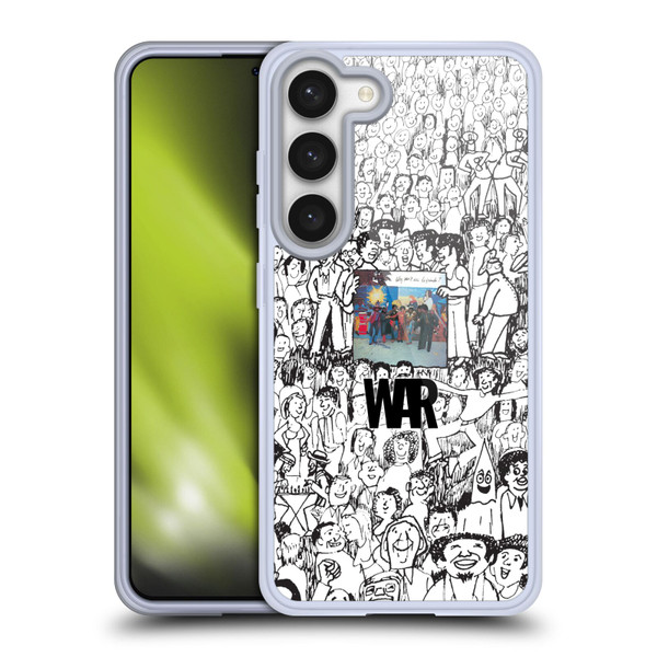 War Graphics Friends Doodle Art Soft Gel Case for Samsung Galaxy S23 5G & MagSafe