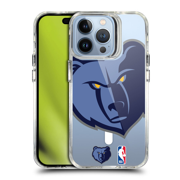 NBA Memphis Grizzlies Logo Oversized Bear SHOCKPROOF BUMPER CASE COMPATIBLE WITH Apple iPhone 13 Pro & MAGSAFE