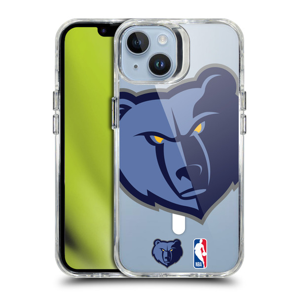 NBA Memphis Grizzlies Logo Oversized Bear SHOCKPROOF BUMPER CASE COMPATIBLE WITH Apple iPhone 14 & MAGSAFE