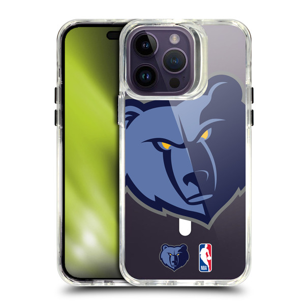 NBA Memphis Grizzlies Logo Oversized Bear SHOCKPROOF BUMPER CASE COMPATIBLE WITH Apple iPhone 14 Pro Max & MAGSAFE